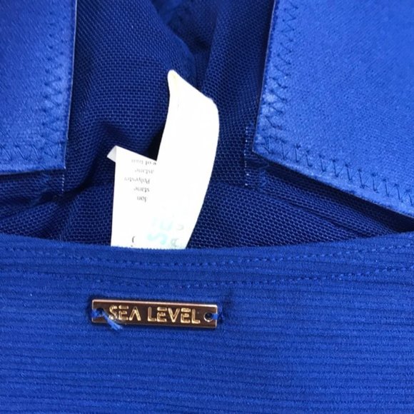 Sea Level Riviera Ribbed One Piece Swim Ocean Blue - Picture 5 of 9